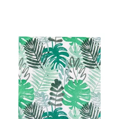 PartyCity Tropical Leaves Party Beverage Napkins 20ct