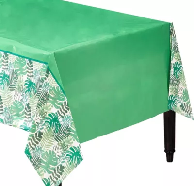 PartyCity Tropical Leaves Table Cover