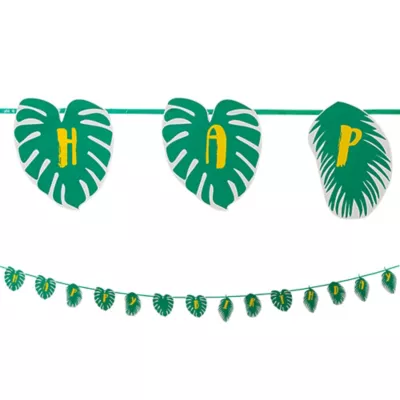 PartyCity Tropical Leaves Garland 6ft