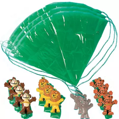  PartyCity Zoo Animal Paratroopers 12ct