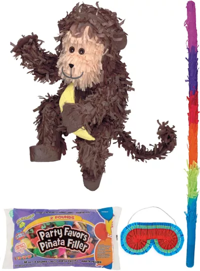 PartyCity Monkey Pinata Kit with Candy & Favors