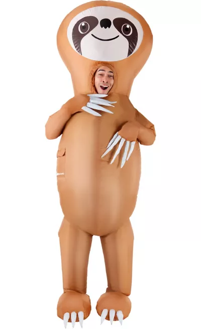 PartyCity Adult Inflatable Giant Sloth Costume