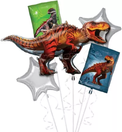 PartyCity T-Rex Balloon Bouquet 5pc - Jurassic World