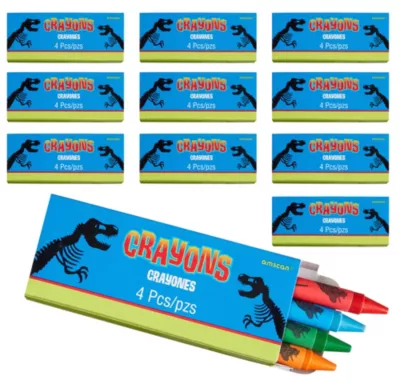 PartyCity Dinosaur Crayon Boxes 48ct