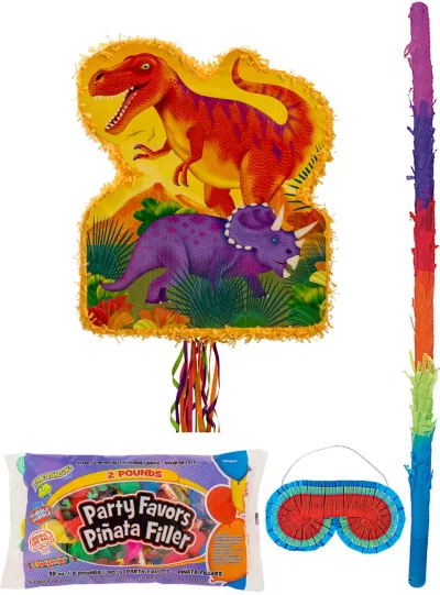 PartyCity Prehistoric Dinosaurs Pinata Kit with Candy & Favors