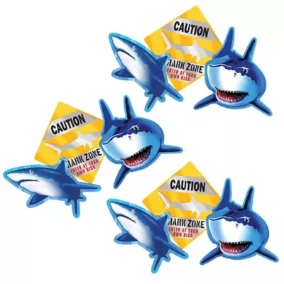 PartyCity Shark Cutouts 3ct