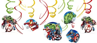 PartyCity Avengers Swirl Decorations 12ct