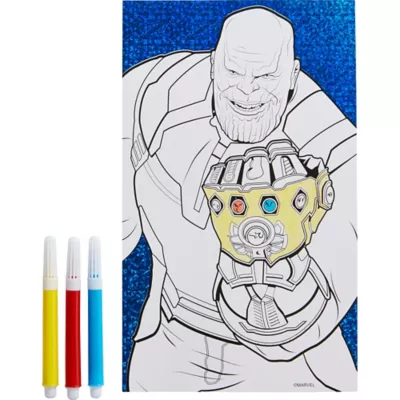 PartyCity Prismatic Avengers Coloring Sheet with Markers