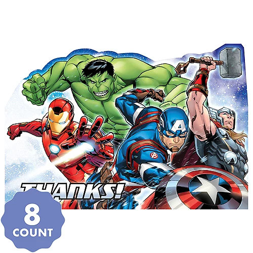 PartyCity Avengers Thank You Notes 8ct