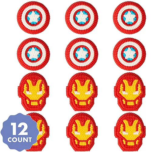 PartyCity Wilton Avengers Icing Decorations 12ct