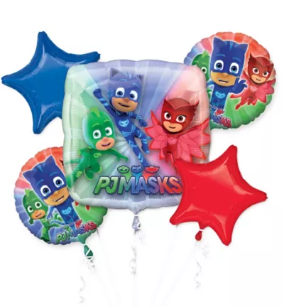 PartyCity PJ Masks Balloon Bouquet 5pc