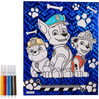 PartyCity Prismatic PAW Patrol Coloring Sheet with Markers