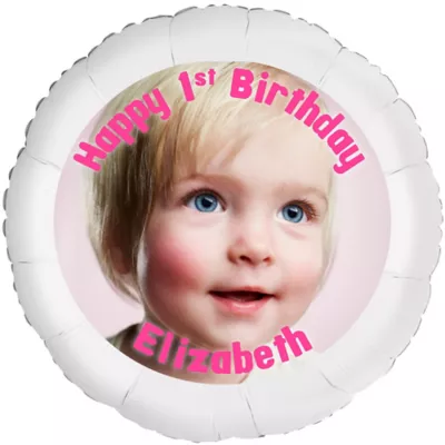 PartyCity Custom Baby Girl Birthday Photo Balloon