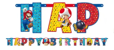 PartyCity Super Mario Birthday Banner