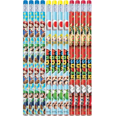 PartyCity Super Mario Pencils 12ct