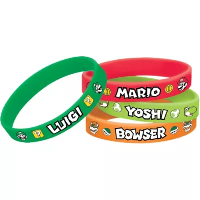 PartyCity Super Mario Wristbands 4ct