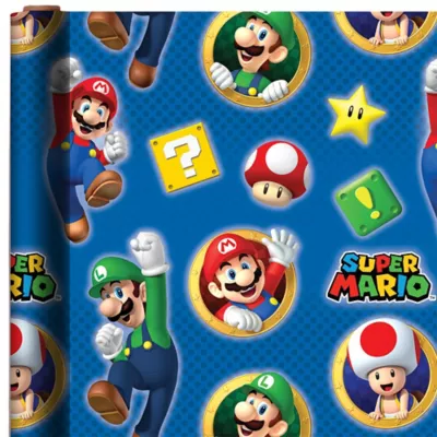 PartyCity Super Mario Gift Wrap