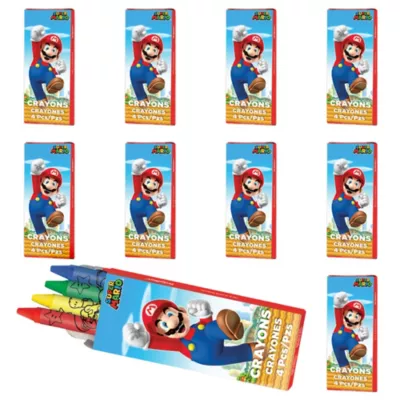 PartyCity Super Mario Crayon Boxes 48ct