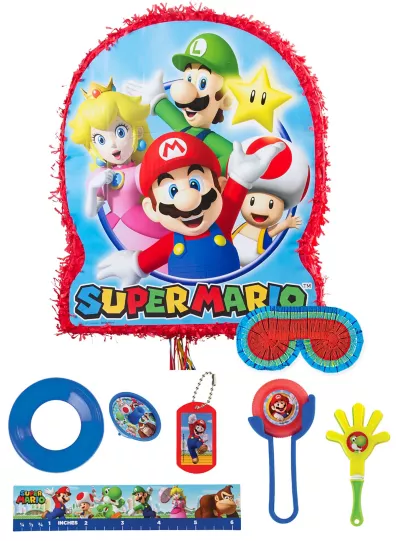  PartyCity Super Mario Pinata Kit with Favors