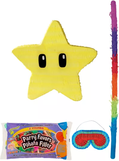 PartyCity Star Pinata Kit with Candy & Favors - Super Mario