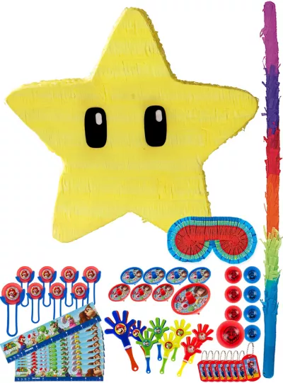 PartyCity Star Pinata Kit with Favors - Super Mario