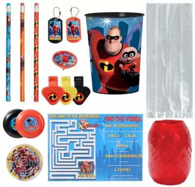 PartyCity Incredibles 2 Super Favor Kit for 8 Guests