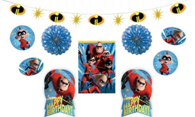 PartyCity Incredibles 2 Birthday Room Decorating Kit 10pc