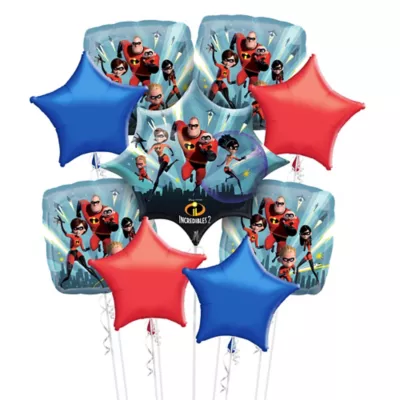 PartyCity Incredibles 2 Balloon Bouquet Kit 14pc
