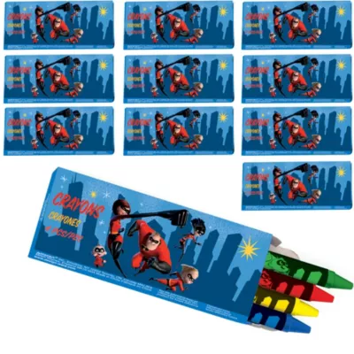 PartyCity Incredibles 2 Crayon Boxes 48ct