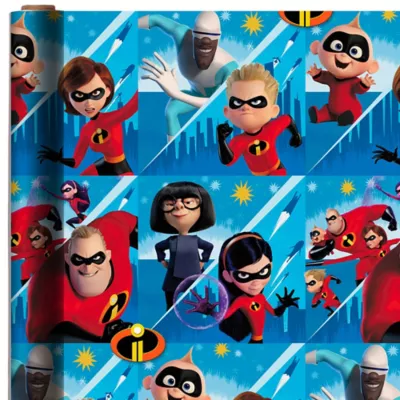 PartyCity Incredibles 2 Gift Wrap