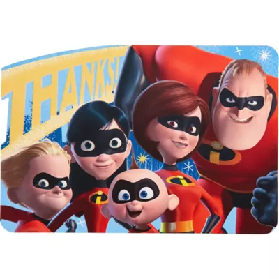 PartyCity Incredibles 2 Thank You Notes 8ct