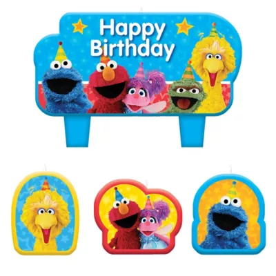 PartyCity Sesame Street Birthday Candles 4ct