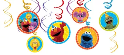 PartyCity Sesame Street Swirl Decorations 12ct