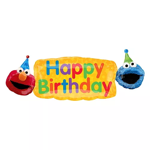 PartyCity Giant Sesame Street Birthday Banner Balloon