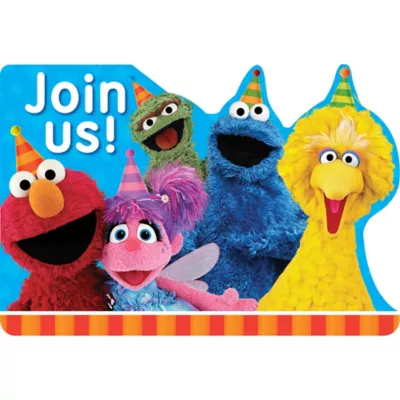 PartyCity Sesame Street Invitations 8ct