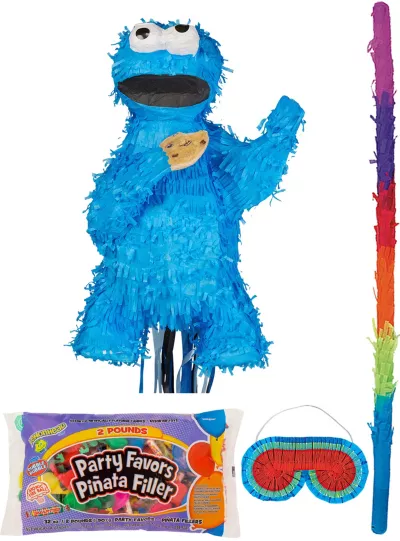 PartyCity Cookie Monster Pinata Kit with Candy & Favors