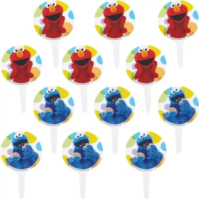 PartyCity Wilton Sesame Street Cupcake Picks 12ct