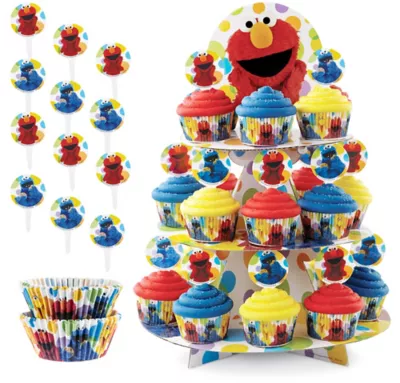 PartyCity Sesame Street Cupcake Kit for 24