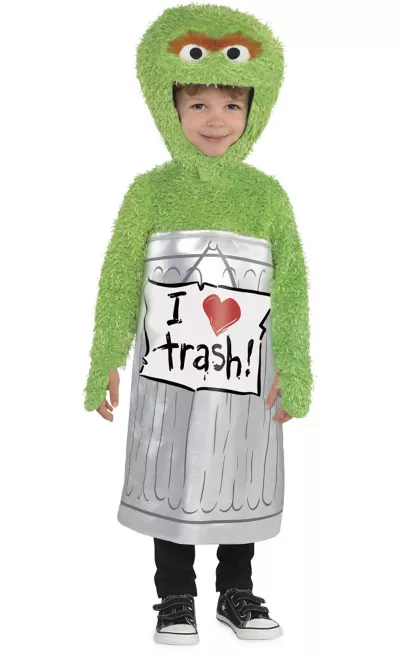 PartyCity Toddler Boys Oscar the Grouch Costume - Sesame Street