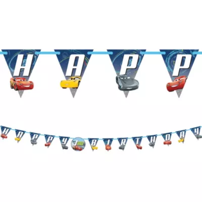 PartyCity Cars 3 Birthday Banner Kit