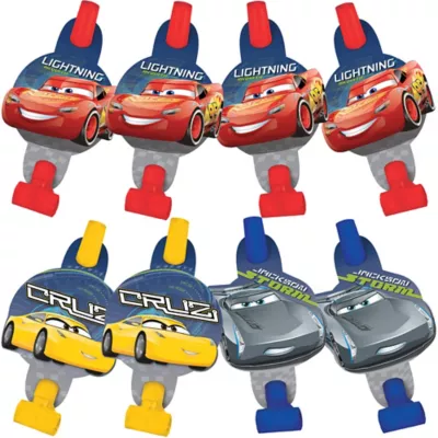 PartyCity Cars 3 Blowouts 8ct