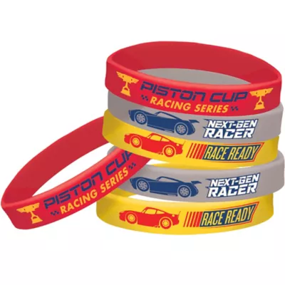 PartyCity Cars 3 Wristbands 6ct