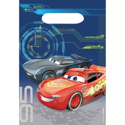 PartyCity Cars 3 Favor Bags 8ct