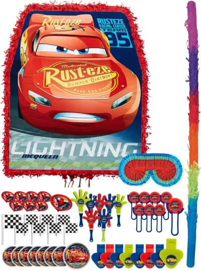 PartyCity Lightning McQueen Pinata Kit with Favors - Cars 3