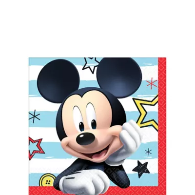 PartyCity Mickey Mouse Beverage Napkins 16ct