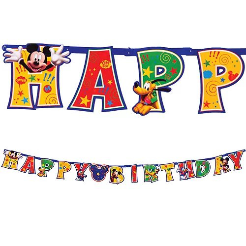 PartyCity Mickey Mouse Letter Banner 10 12ft