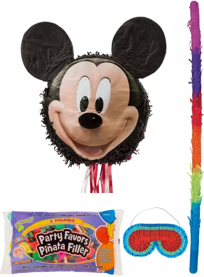 PartyCity Smiling Mickey Mouse Pinata Kit with Candy & Favors