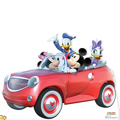 PartyCity Mickey Car Ride Life-Size Cardboard Cutout