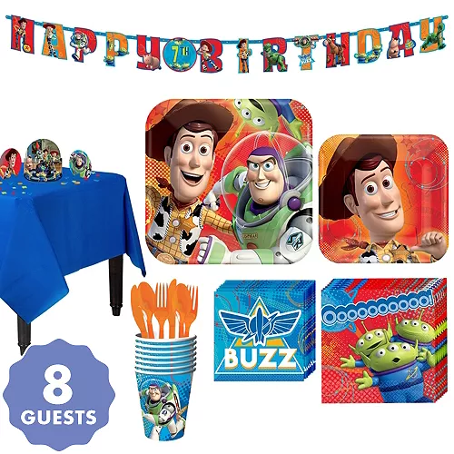 PartyCity Toy Story Tableware Party Kit for 8 Guests