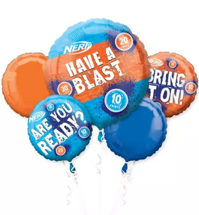 PartyCity Nerf Balloon Bouquet 5pc